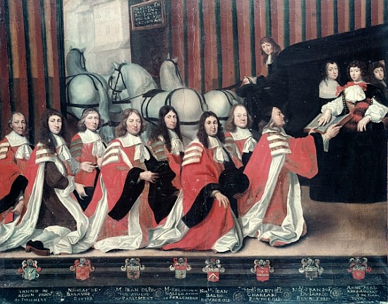 Louis XIV received the sheriffs in Toulouse von Antoine Durand