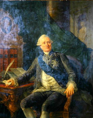 Charles Gravier (1719-87) Count of Vergennes (oil on canvas) von Antoine Francois Callet