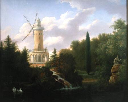 Windmill at the Folie-Beaujon in Paris von Antoine Patrice Guyot