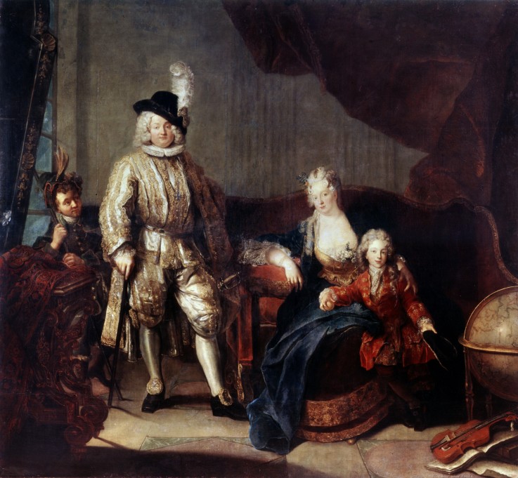 Bildnis Baron von Erlach mit seiner Familie von Antoine Pesne