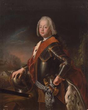 Porträt Christian August, Fürst von Anhalt-Zerbst (1690-1747), Vater der Zarin Katharina II. 1725