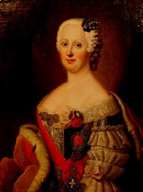 Porträt Johanna Elisabeth von Schleswig-Holstein-Gottorf, Fürstin von Anhalt-Zerbst (1712-1760), Mut