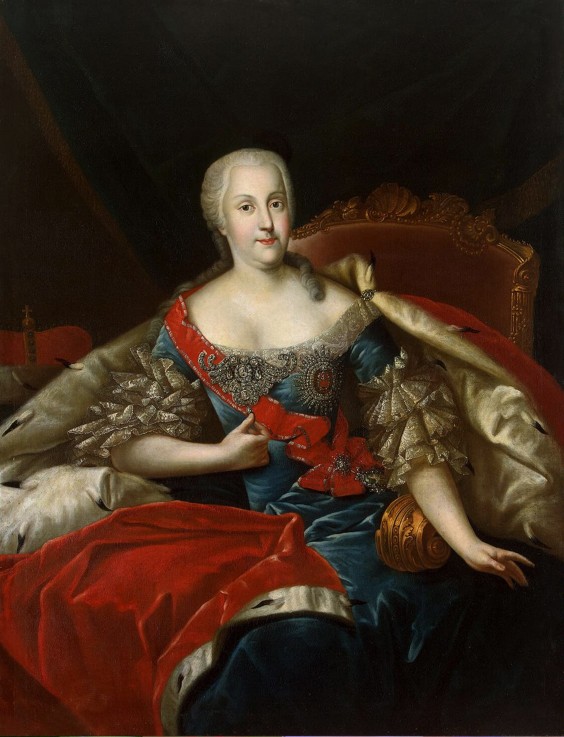 Porträt Johanna Elisabeth von Schleswig-Holstein-Gottorf, Fürstin von Anhalt-Zerbst (1712-1760), Mut von Antoine Pesne