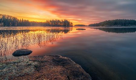 Vätternsee,vor Sonnenaufgang,Schweden.