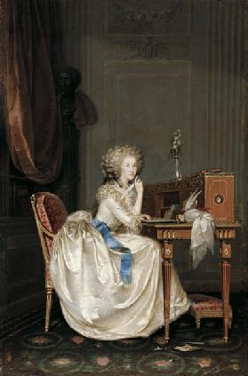 Porträt von Marie-Louise von Savoyen-Carignan (1749-1792), Prinzessin de Lamballe 1788