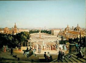 View of the Piazza del Popolo, Rome 1854