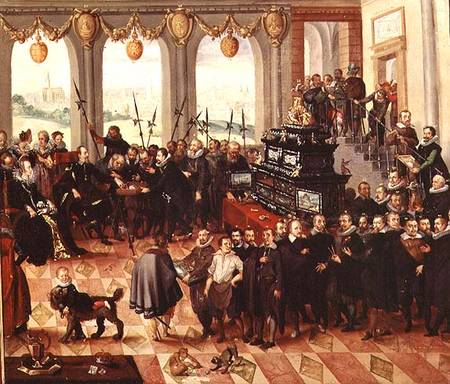 Presentation of the Pomeranian Kunstschrank to Duke Philip II of Pomerania-Stettin (1606-18) von Anton Mozart