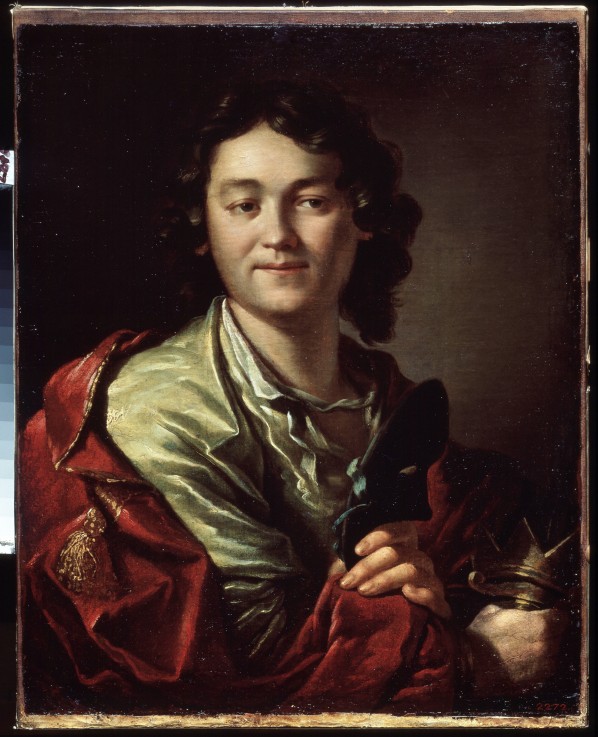 Porträt des Schauspielers Fjodor Wolkow (um 1729-1763), Gründers des ersten russischen Theaters von Anton Pawlowitsch Lossenko