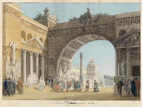 Bühnenbildentwurf zur Oper Palmira, Regina di Persia von Antonio Salieri