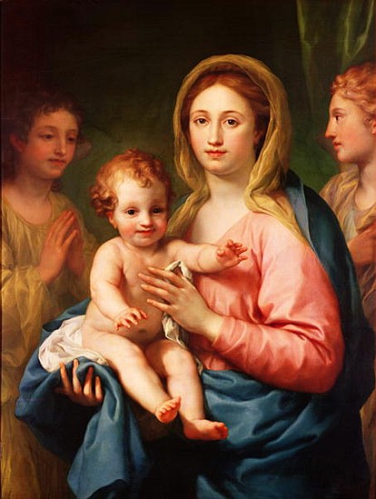 Madonna and Child with Two Angels, 1770-73 von Anton Raffael Mengs