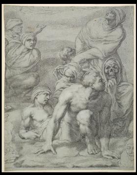 Gruppe von Auferstehenden aus Michelangelos Jüngstem Gericht (mittlere Guppe)