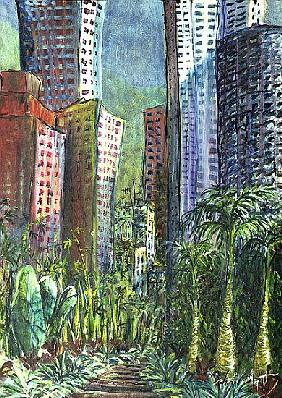 High Rise, Hong Kong, 1997 (oil on canvas) 