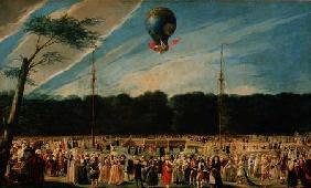 The Ascent of the Montgolfier Balloon at Aranjuez c.1764