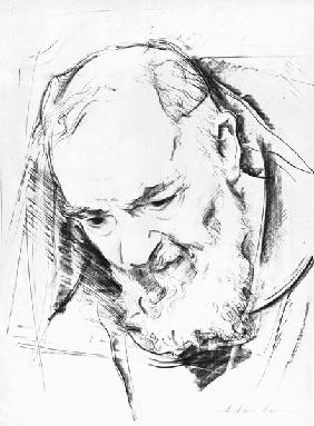 Study for a Padre Pio Monument, 1979-80 (charcoal on paper) (b&w photo) 