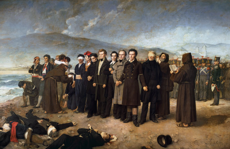 Die Hinrichtung Torrijus und seiner Gefolgsleute von Antonio Gisbert