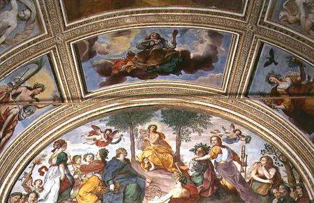 Apollo and the Muses on Parnassus, lunette von Antonio Maria Viani
