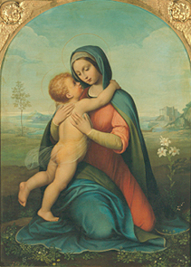 Madonna del Bacio (mit Lilien) von Antonio Marini