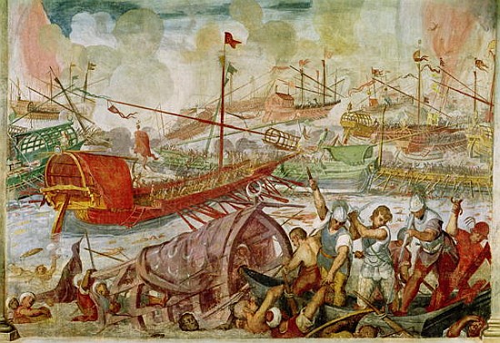 The Battle of Lepanto, October 1571 von Antonio Vassilacchi