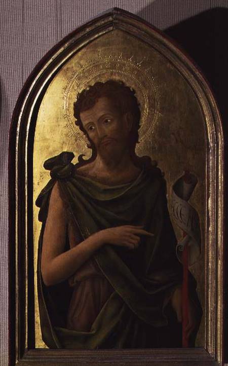 St. John the Baptist, panel from a polyptych removed from the church of St. Francesco in Padua von Antonio Vivarini