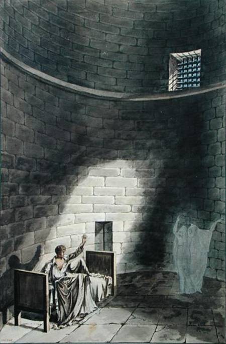 Madame de Guiche and her Daughter Appear at Night before the Artist in Prison von Armand de Polignac
