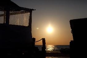 Sonnenuntergang in Warnemünde