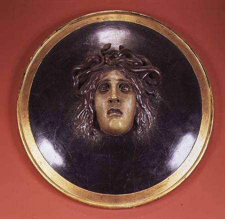 Medusa shield (painted plaster relief) von Arnold Böcklin