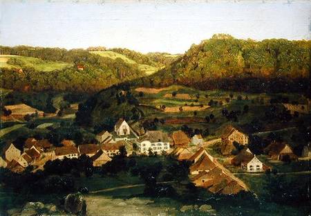 A View of the Village of Tenniken von Arnold Böcklin