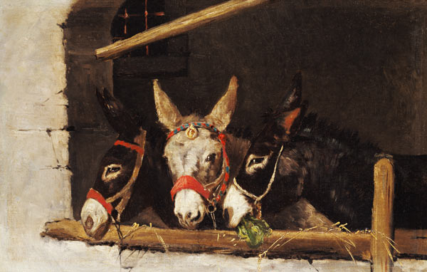 Donkeys Feeding von Arthur Batt