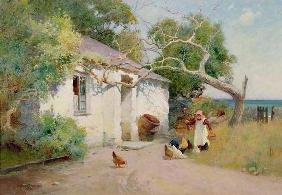 Feeding the Hens, 1894 (oil) 1640