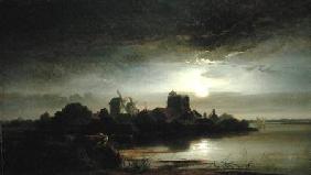A Village by Moonlight 1850
