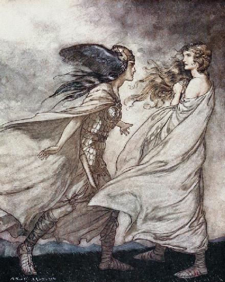 Einen Ring sah ich an deiner Hand. Illustration für "Siegfried and The Twilight of the Gods" von Ric 1910