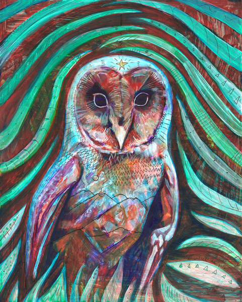 Owl Heart by Elizabeth DAngelo von ArtLifting ArtLifting