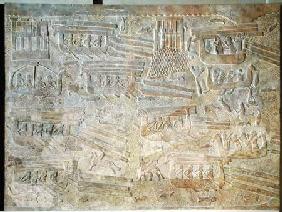 Relief depicting the transport of wood by sea