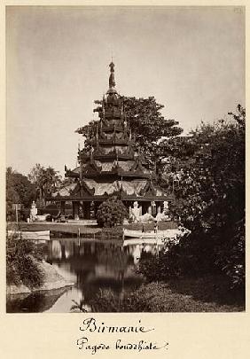 Buddhist rest house, Moulmein, Burma, c.1875 (albumen print from a glass negative)