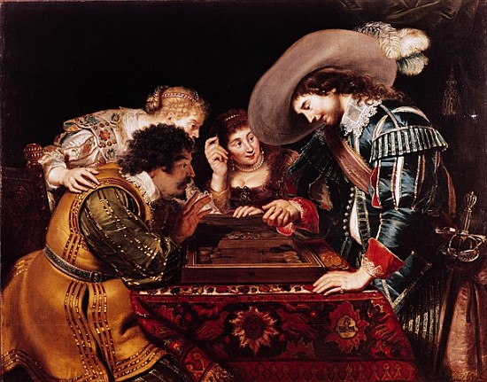 The Game of Backgammon von (attr. to) Cornelis de Vos