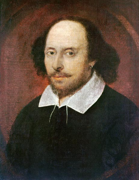 Portrait of William Shakespeare (1564-1616) c.1610 von (attr. to) John Taylor