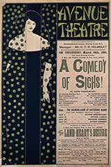 Plakat für die Komödie A Comedy of Sighs von Aubrey Vincent Beardsley