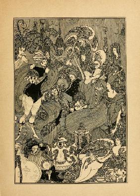 The Rape of the Lock. Illustration für "The Cave of Spleen" von Alexander Pope 1896