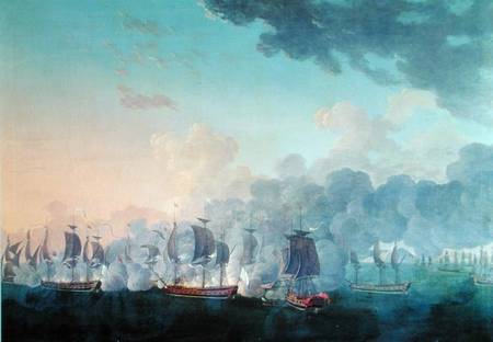 The Battle of Louisbourg on the 21st July 1781 von Auguste Rossel De Cercy