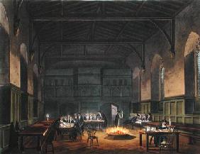 Hall of Westminster School, from Ackermann's 'History of Westminster School', part of 'History of th published