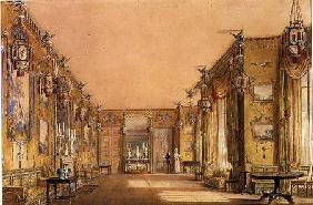 Interior of the Yellow Drawing Room at Brighton Pavilion c.1820  &