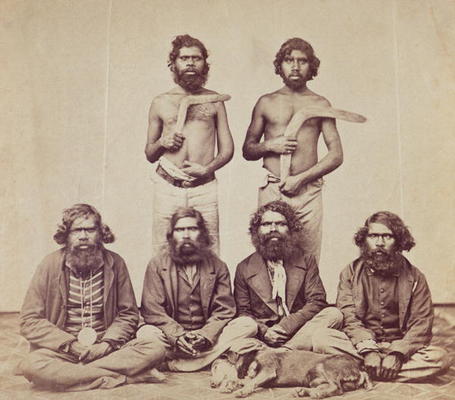 Aboriginal Men, c.1870 (albumen print) von Australian Photographer, (19th century)