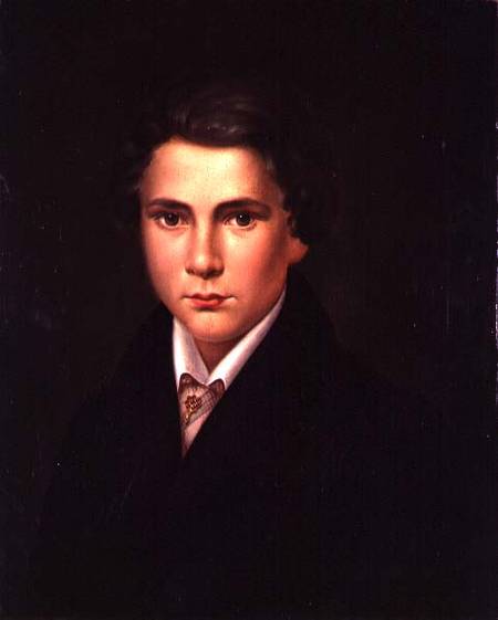 Portrait of a Young Man with a Ruby Stick-Pin von Austrian School