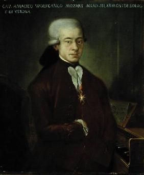 Portrait of Wolfgang Amadeus Mozart (1756-91) wearing the Order of the Golden Spur 1777