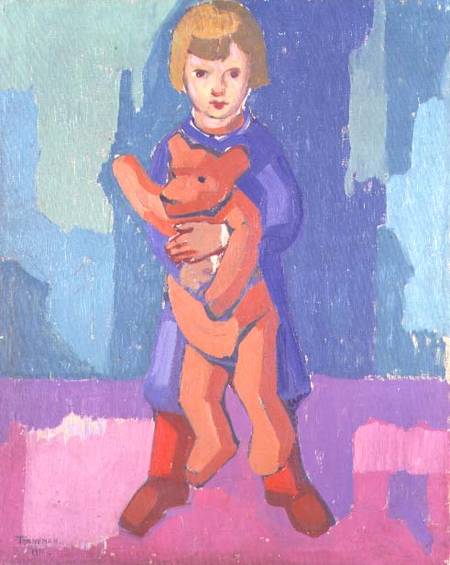 Boy with a Teddy Bear von Axel Torneman