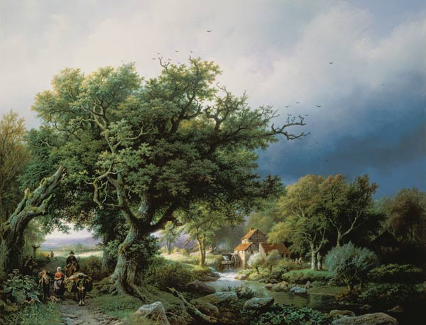 Landschaft mit einer Mühle von Barend Cornelisz. Koekkoek