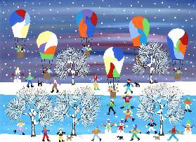 Balloons in the snow 2018