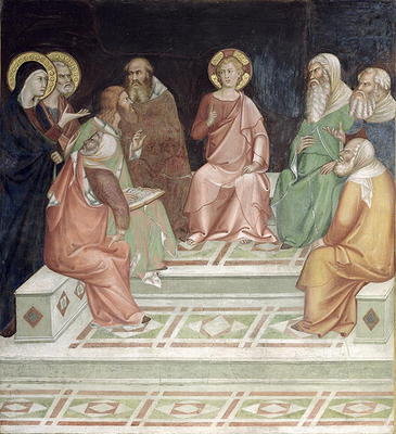Jesus with the Doctors, from a series of Scenes of the New Testament (fresco) von Barna  da Siena