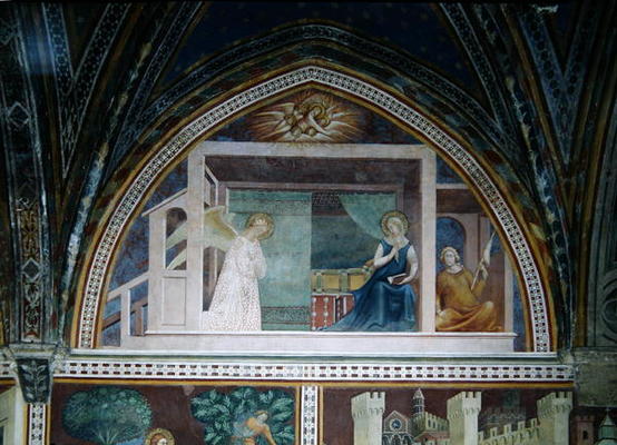 The Annunciation, from a series of Scenes of the New Testament (fresco) von Barna  da Siena