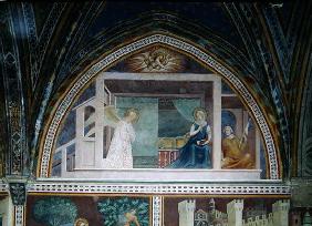 The Annunciation, from a series of Scenes of the New Testament (fresco) 18th